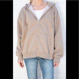Brandy Melville light tan Christy hoodie